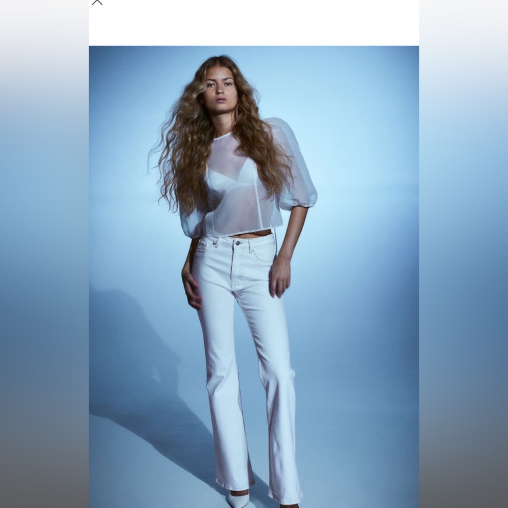 H&M white denim